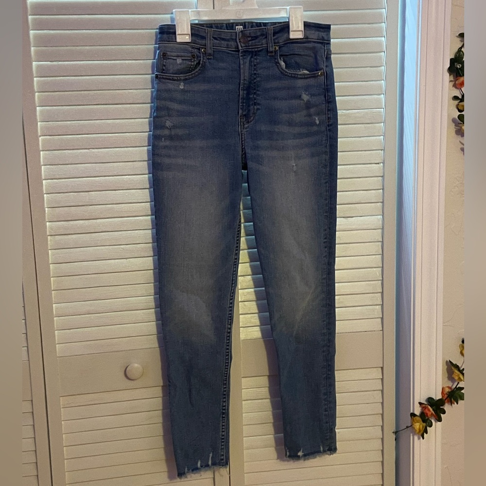 GAP Denim Sky High Skinny Ankle Jeans